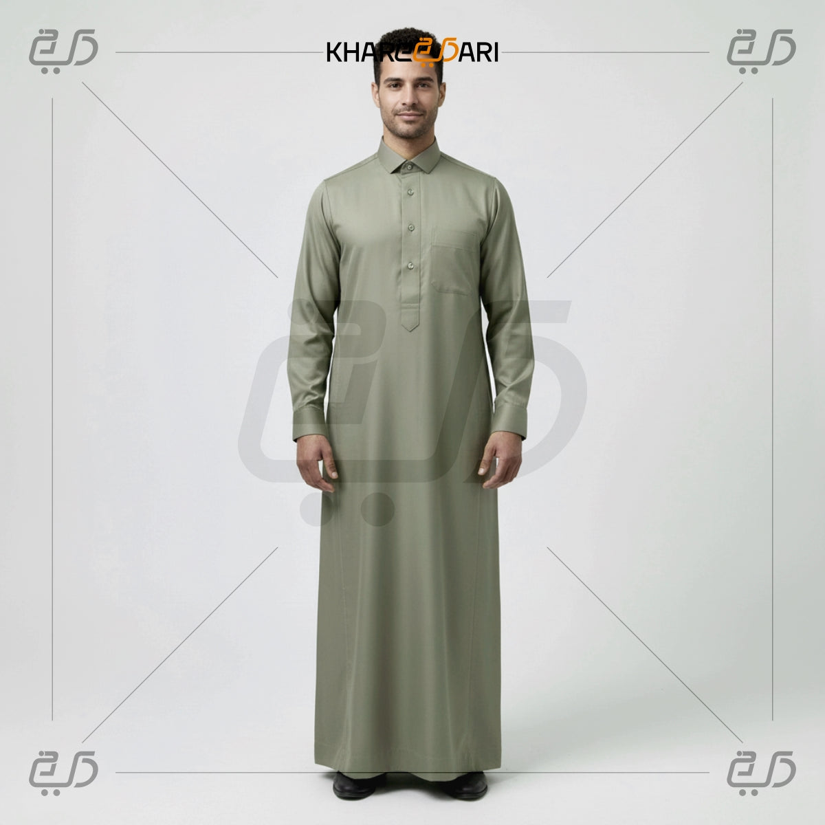 Men’s Classic Saudi Collar Plain Jubba