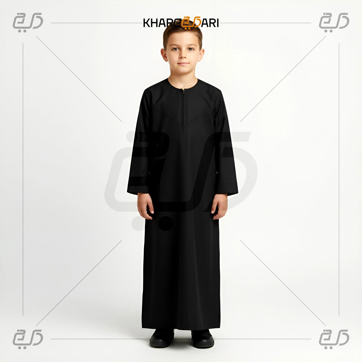 Plain Zip-Neck Saudi Style Jubba
