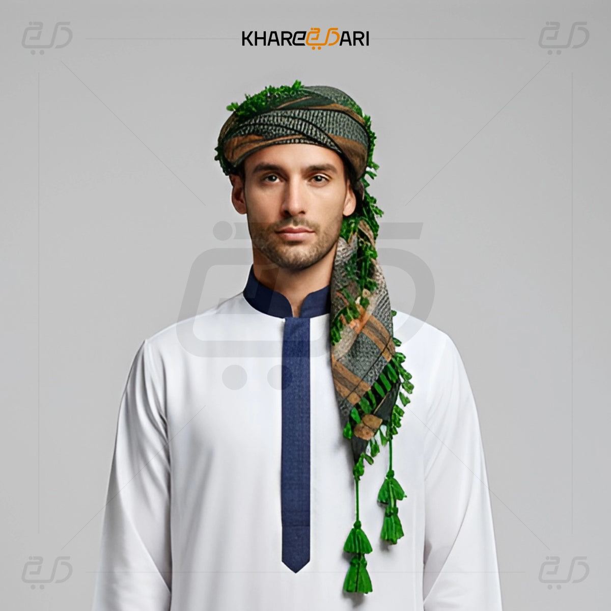 Checkered Cotton Scarf – Tassel Edge