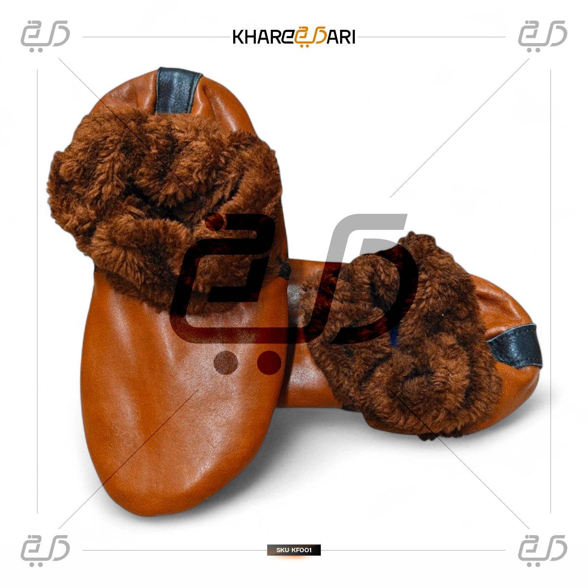 Winter Women Leather Socks | Khuffain|Warm Thermal Leather Lined Socks for Ladies - Khareedari 