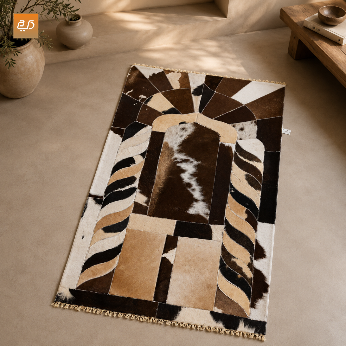 Handmade Leather Janamaz with Goat Hair