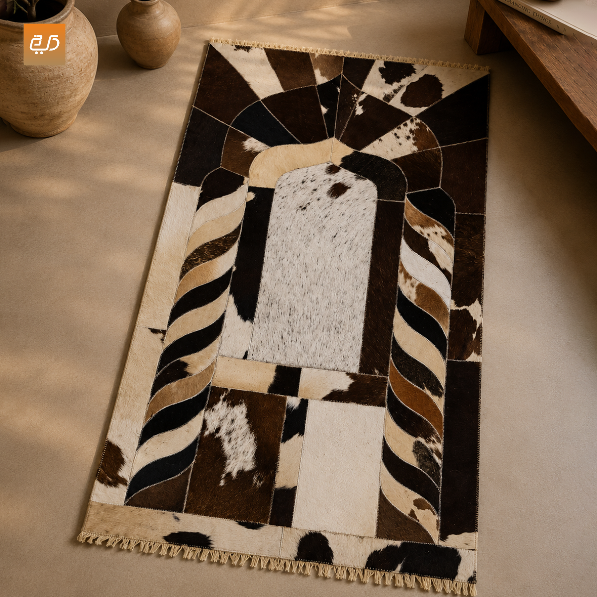 Handmade Leather Janamaz with Goat Hair