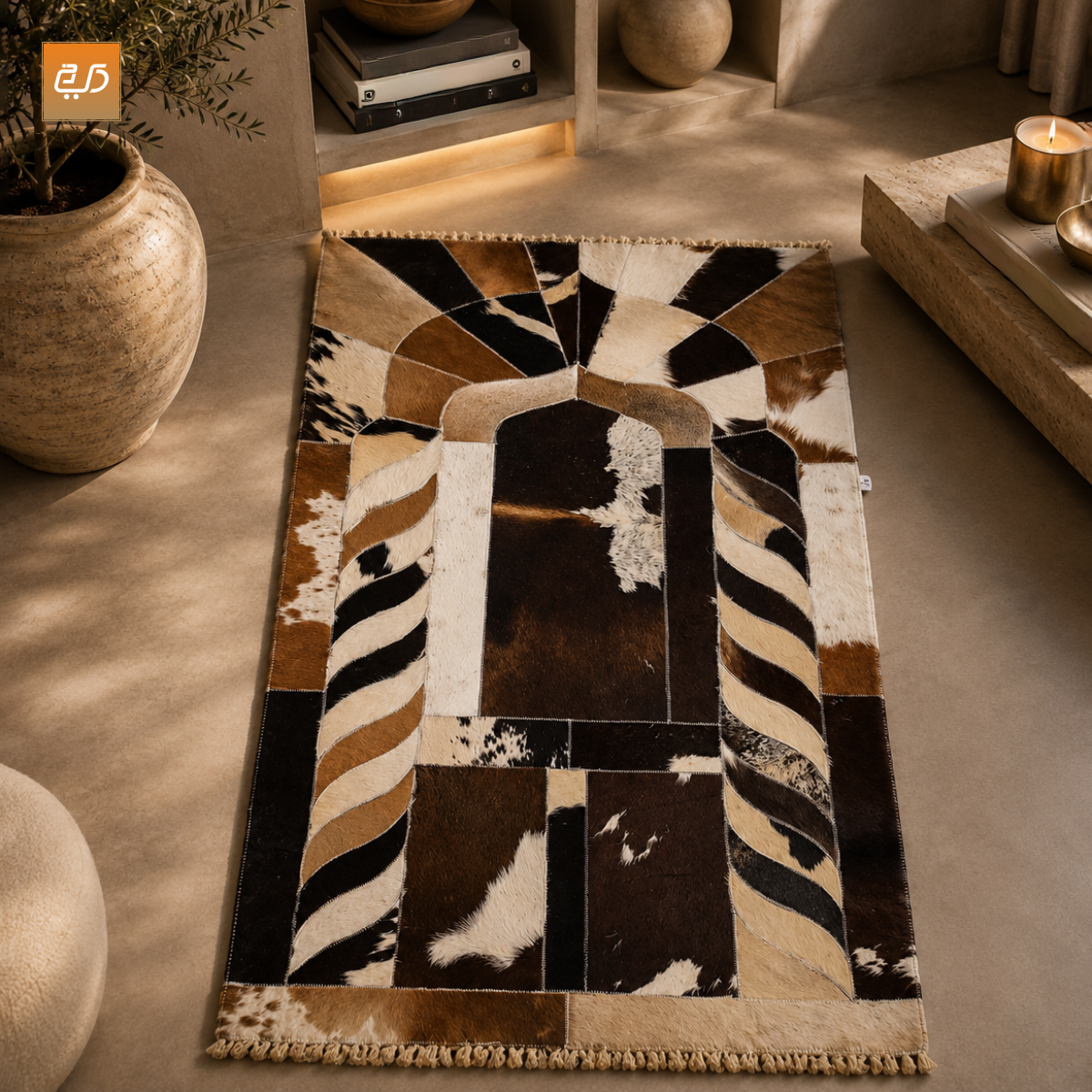 Handmade Leather Janamaz with Goat Hair