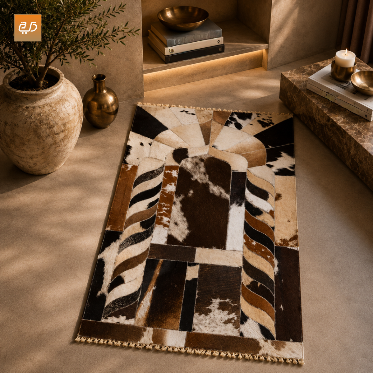 Handmade Leather Janamaz with Goat Hair