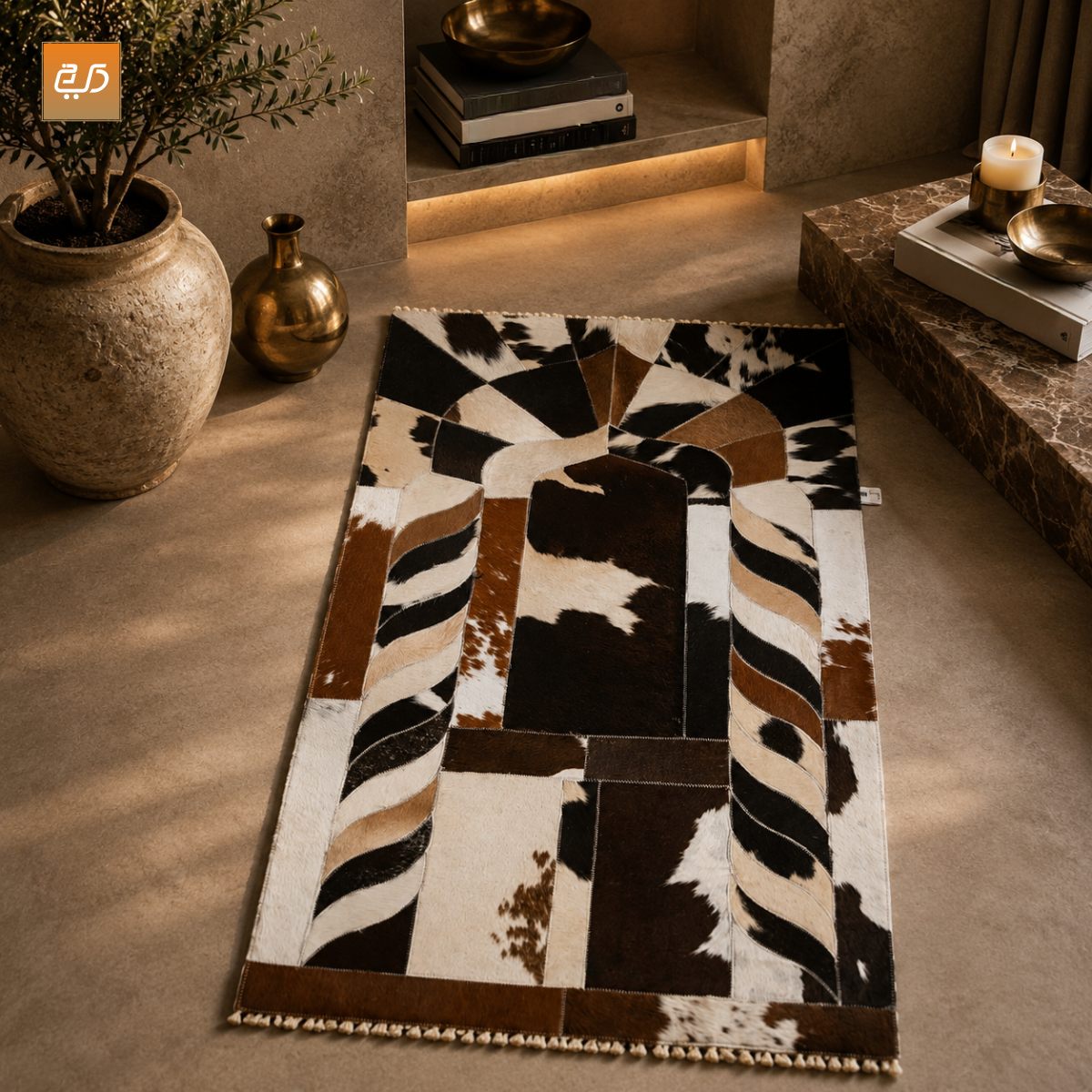 Handmade Leather Janamaz with Goat Hair