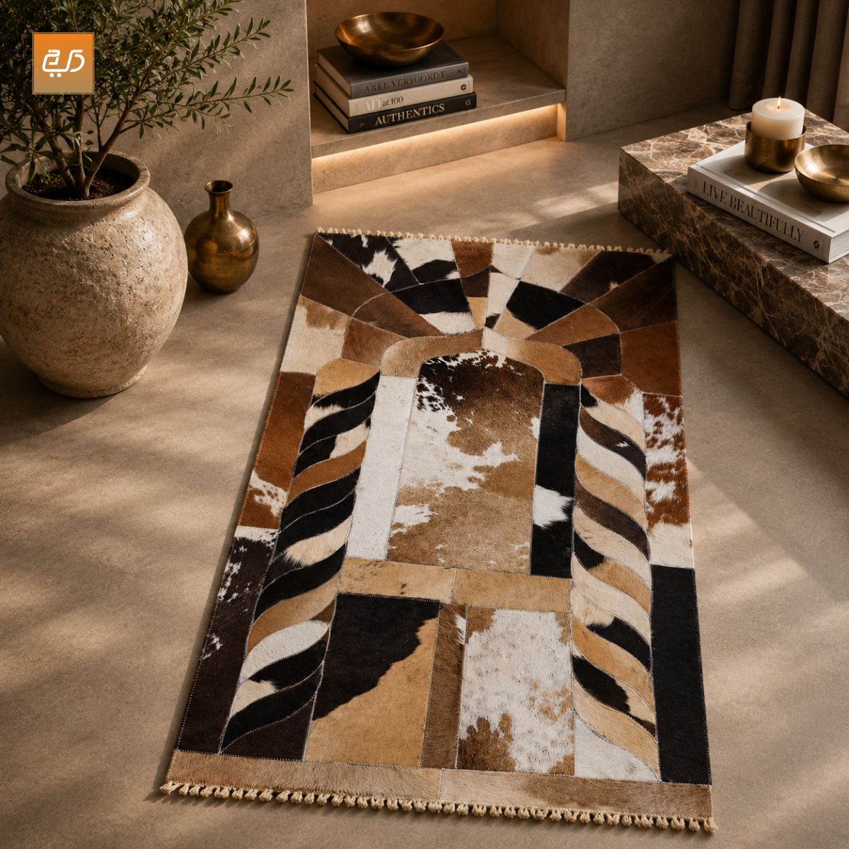 Handmade Leather Janamaz with Goat Hair