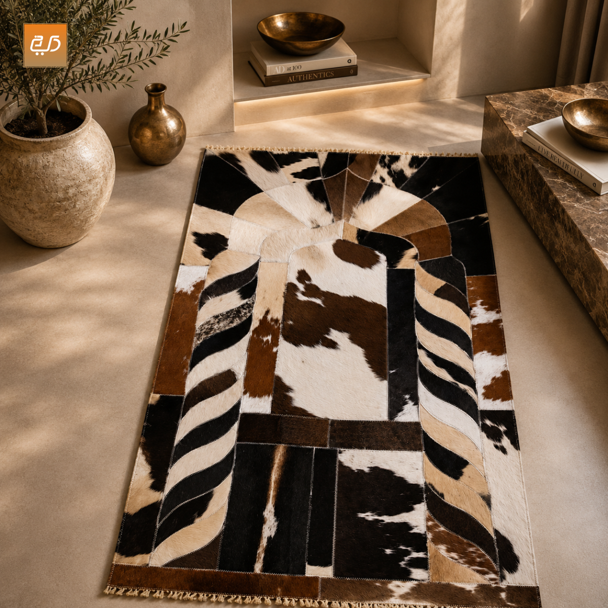 Handmade Leather Janamaz with Goat Hair