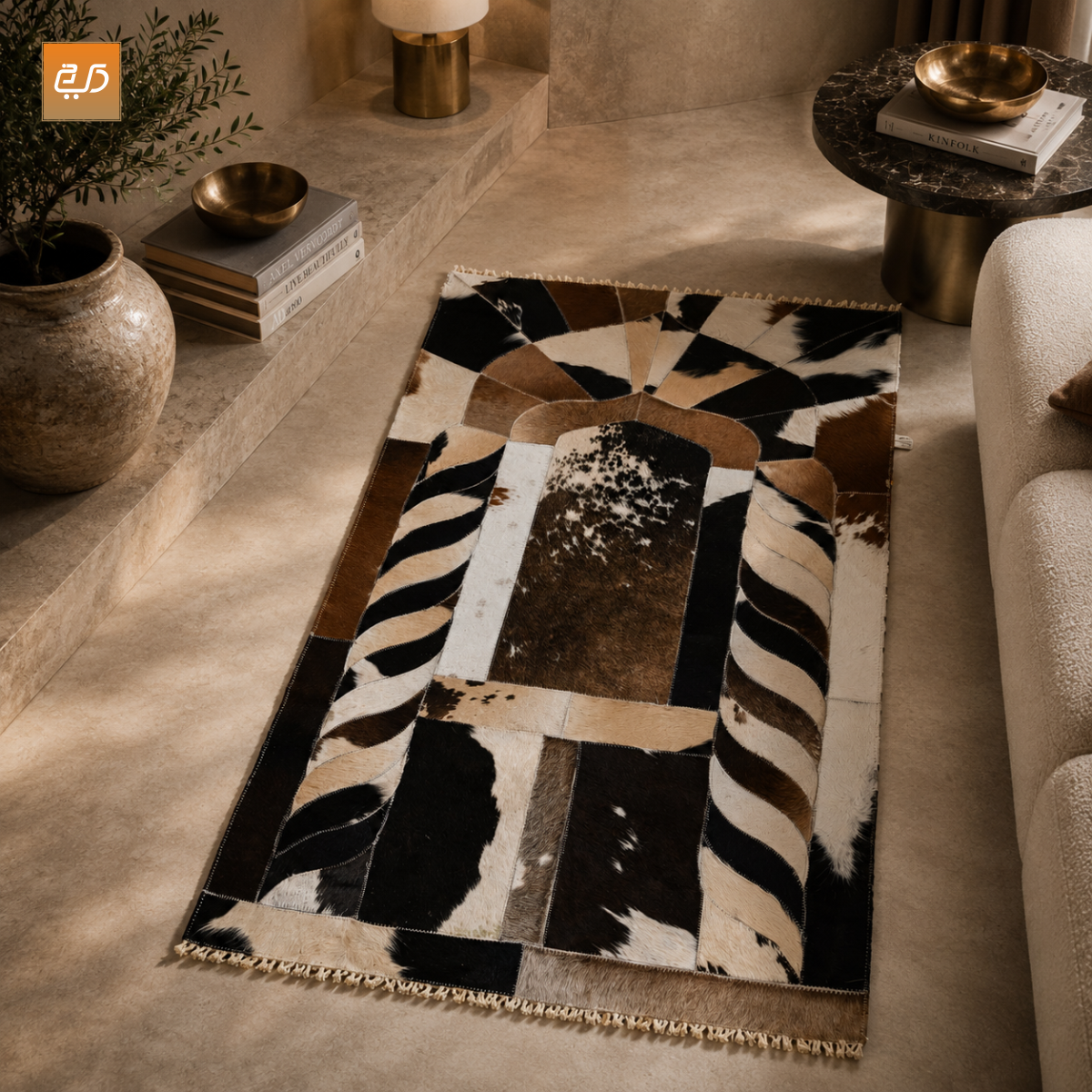 Handmade Leather Janamaz with Goat Hair