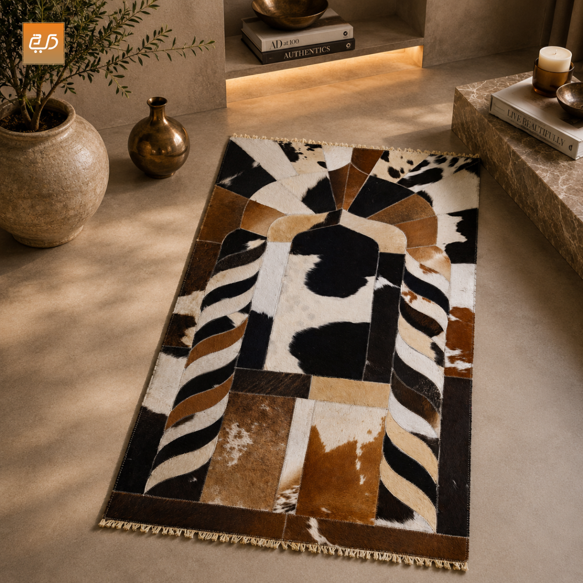 Handmade Leather Janamaz with Goat Hair