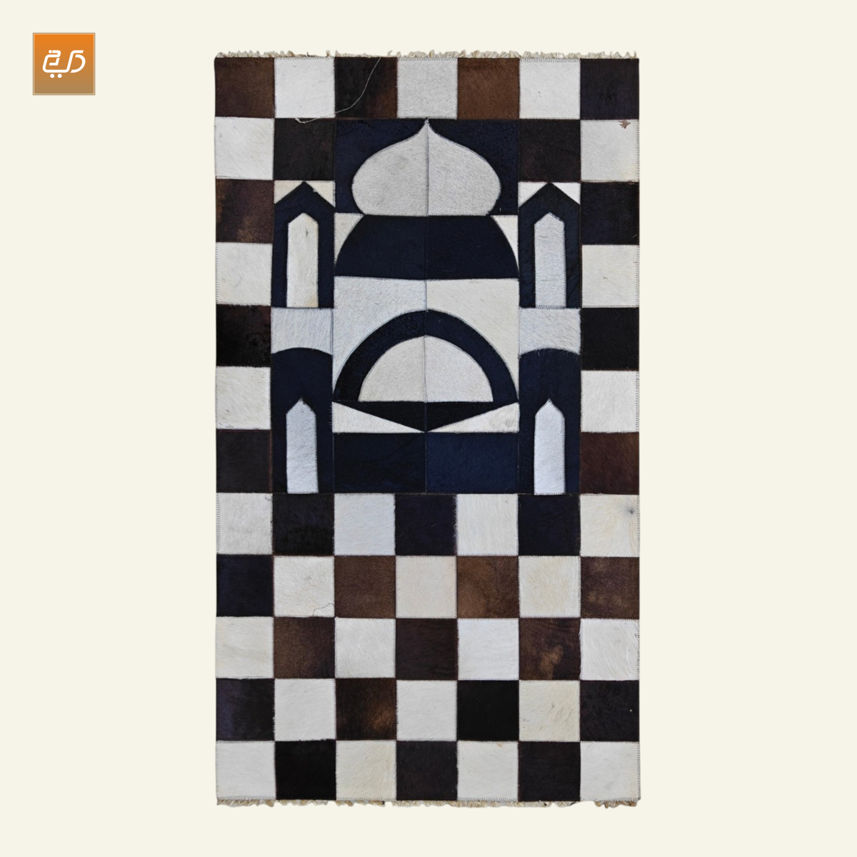 Pure Leather Janamaz with Natural Goat Hair – Masjid Design