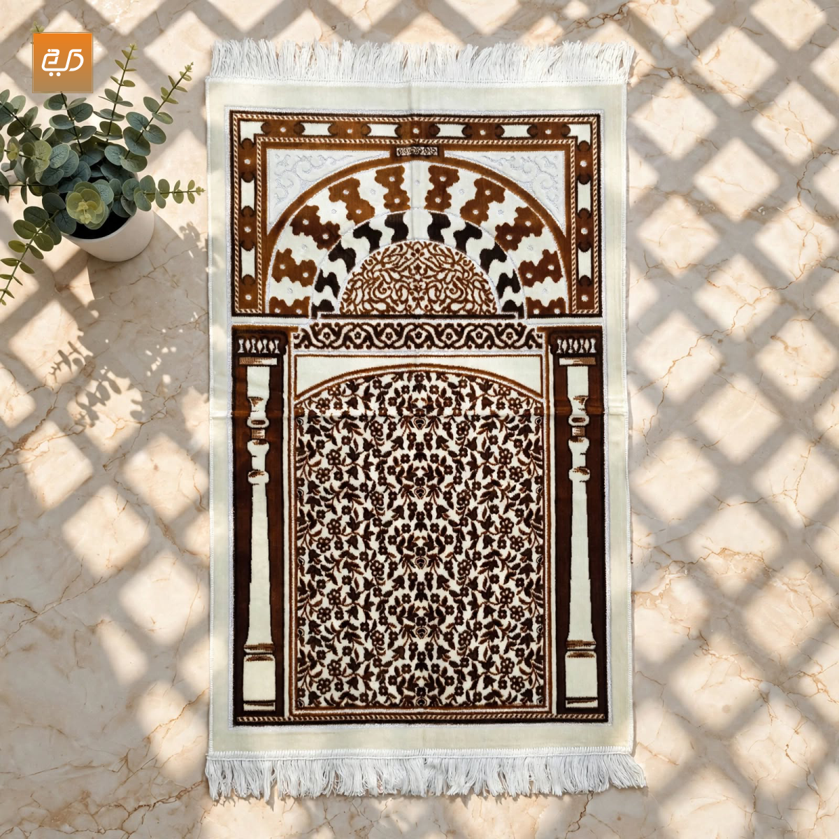 Royal Brown Soft Velvet Janamaz