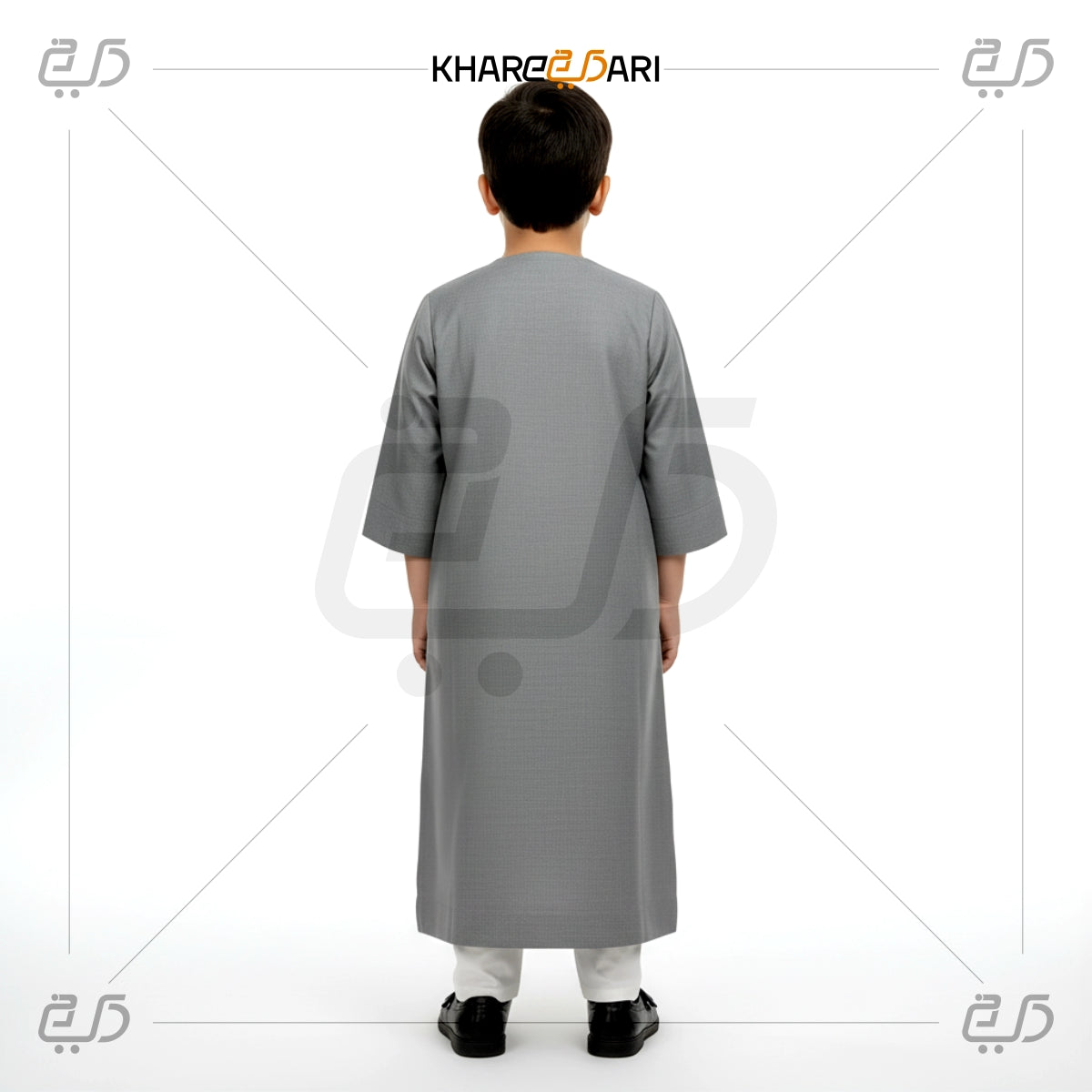 Textured Fabric Emirati Style Kandura (With Tassel )