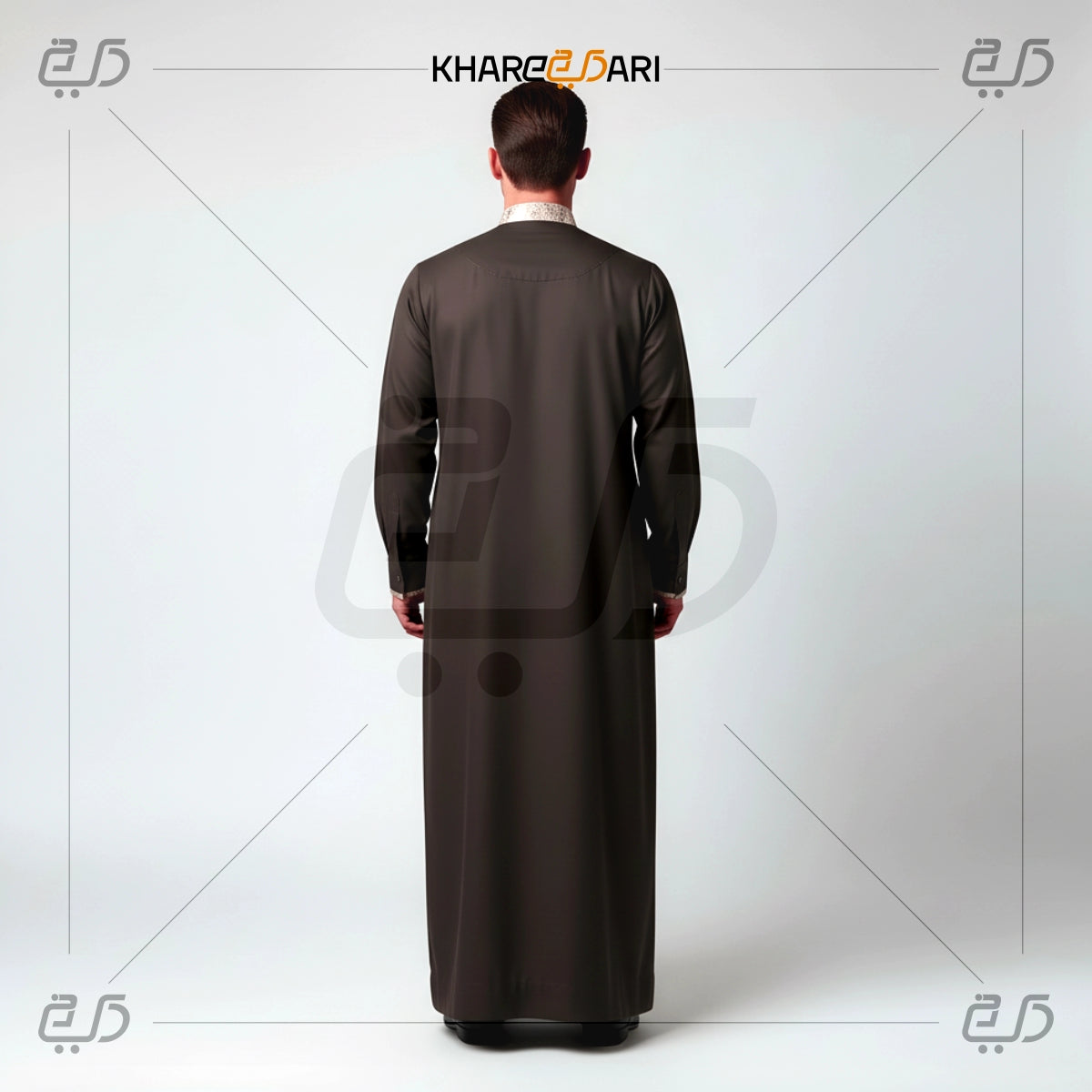 Dark Brown Saudi Style Thobe