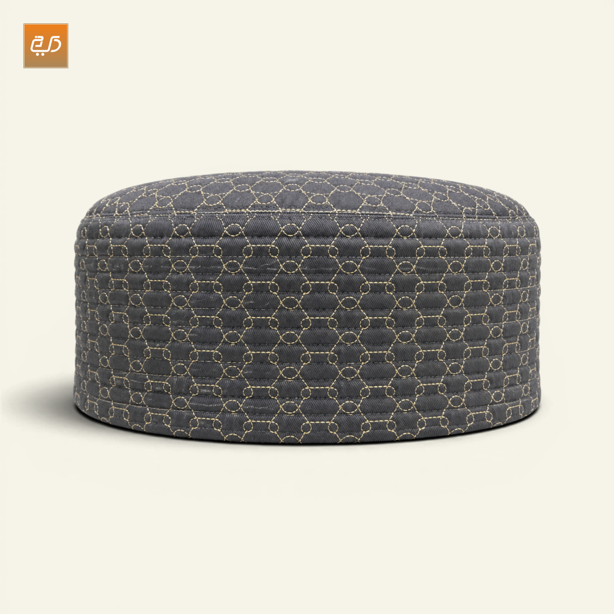 Premium Reversible  Dual Design (Geometric & Chevron Stitch) Prayer Topi
