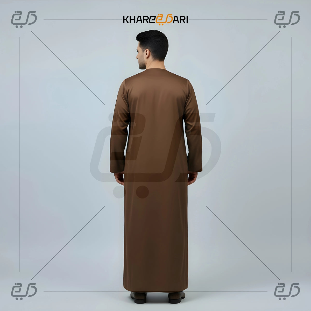 Coffee Brown Omani Style Thobe For Kids