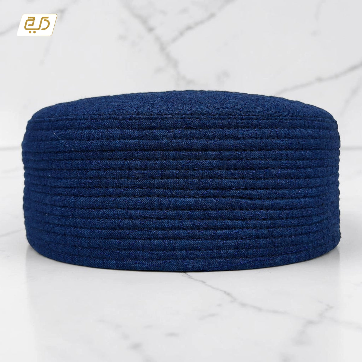 Reversible Namaz Cap | Premium Dual Color Topi (Navy Blue & Grey)