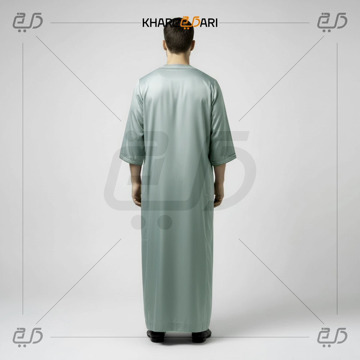 Moroccan Embroidered Round-Neck Jubba