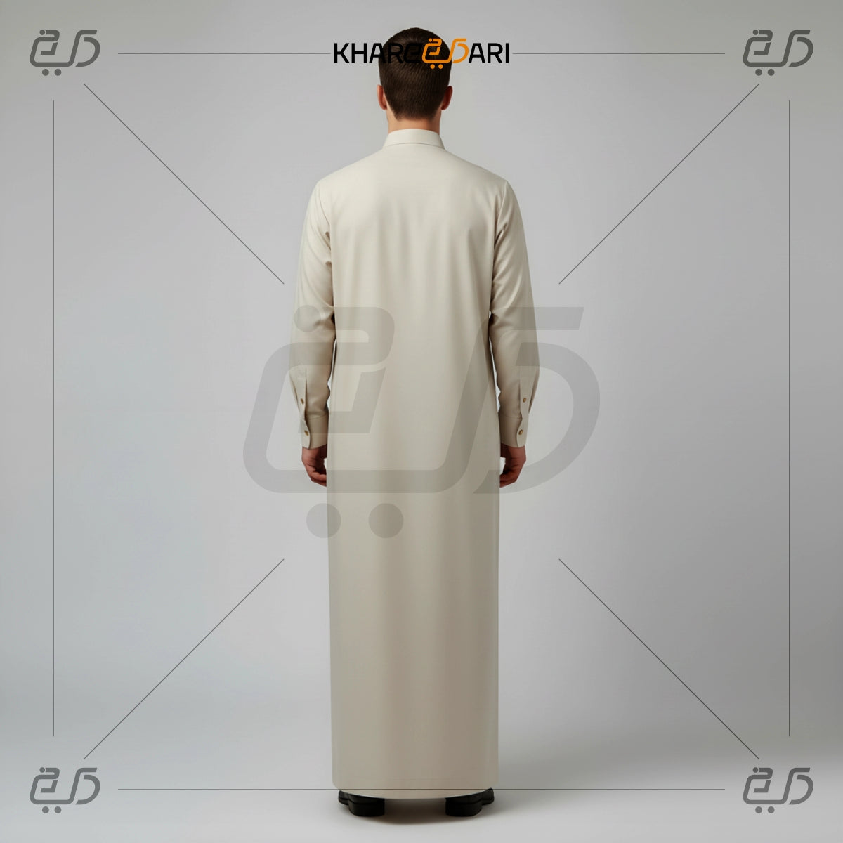 Classic Buttoned Design Collar Thobe