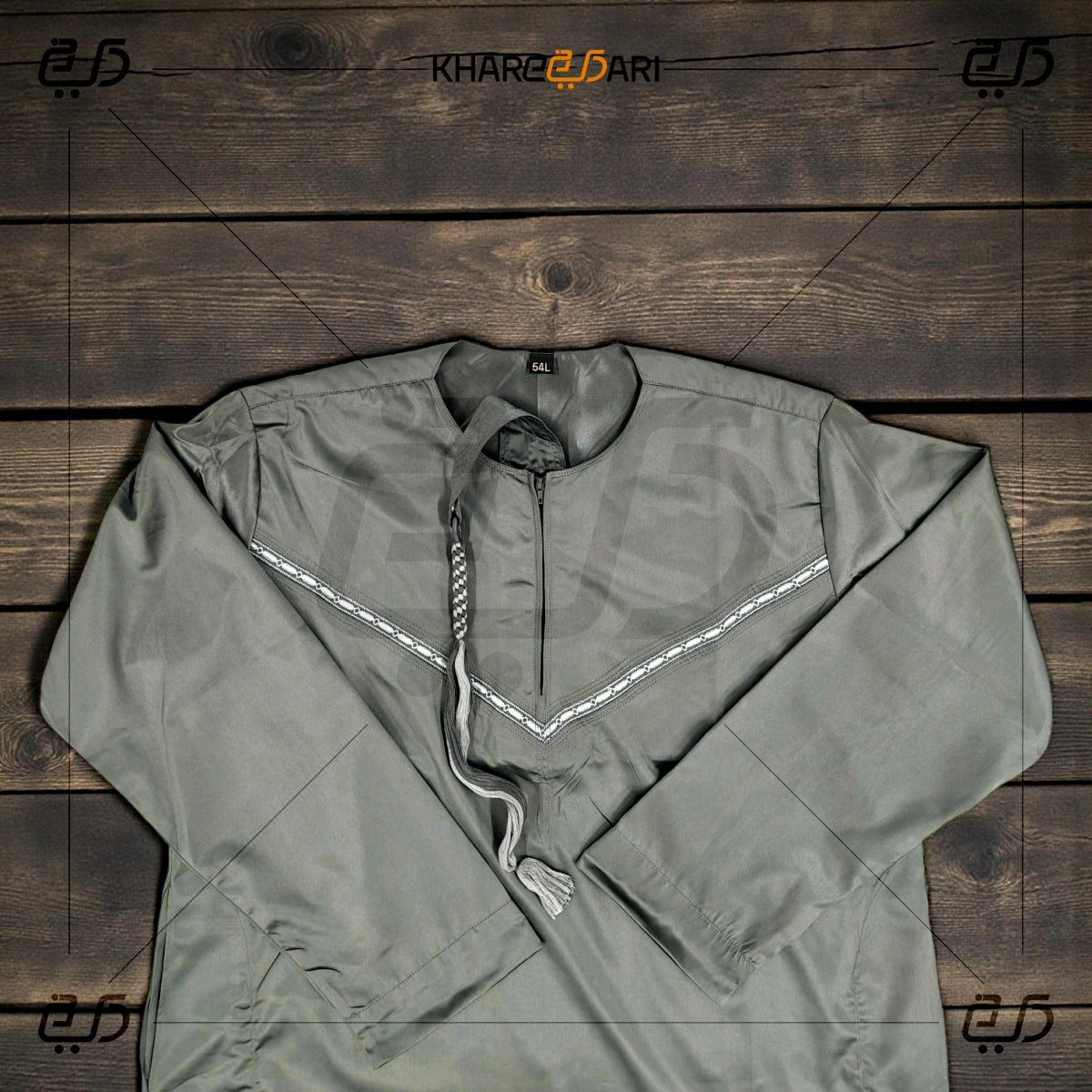 Grey Omani Thobe For Men