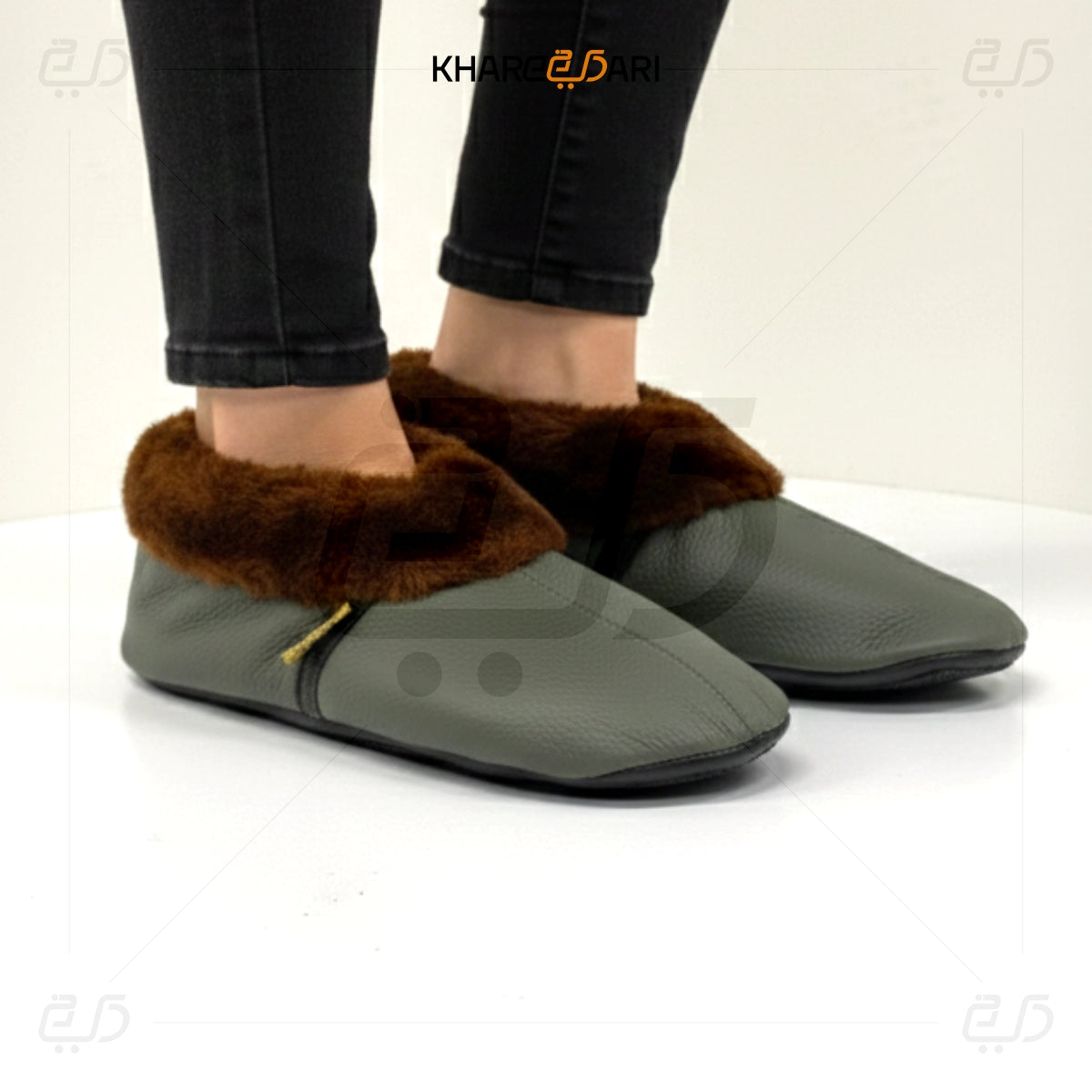 Women Leather Socks | Khuffain