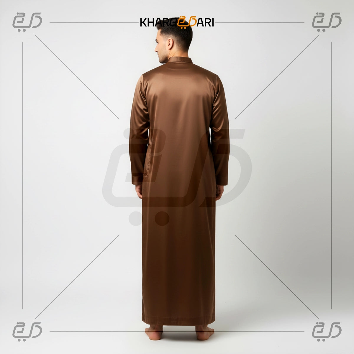 Chocolate Brown Omani Thobe For Men