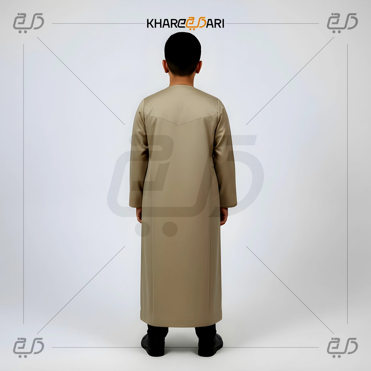Light Gold Omani Style Jubba for Kids