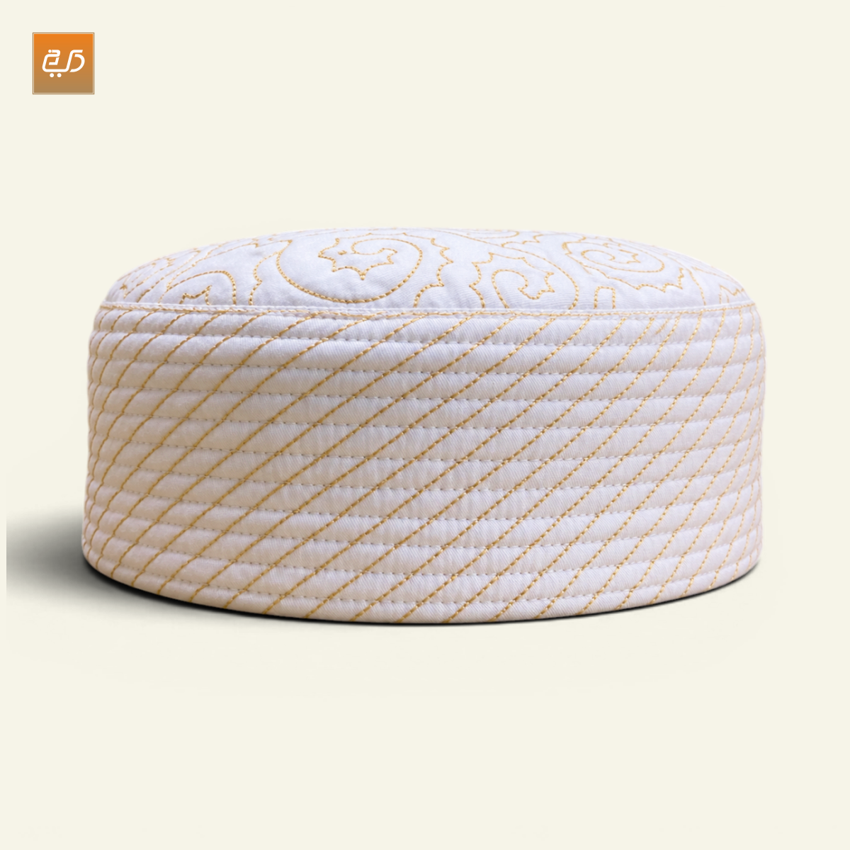 Premium Reversible  Dual Design (Geometric & Chevron Stitch) Prayer Topi