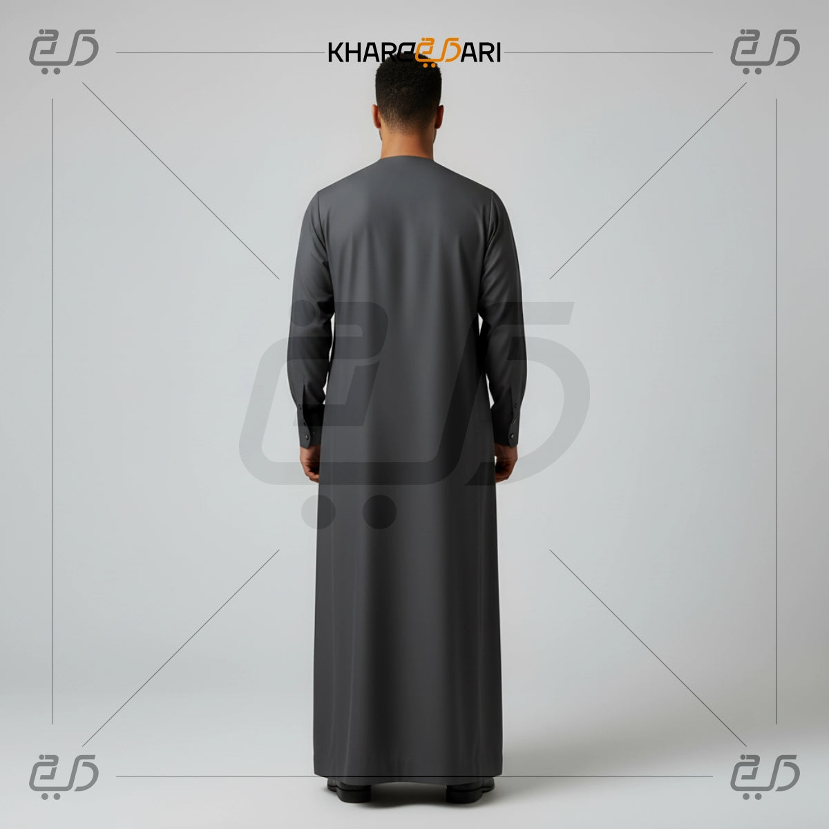 Premium Black Embroidered Thobe with Tassel