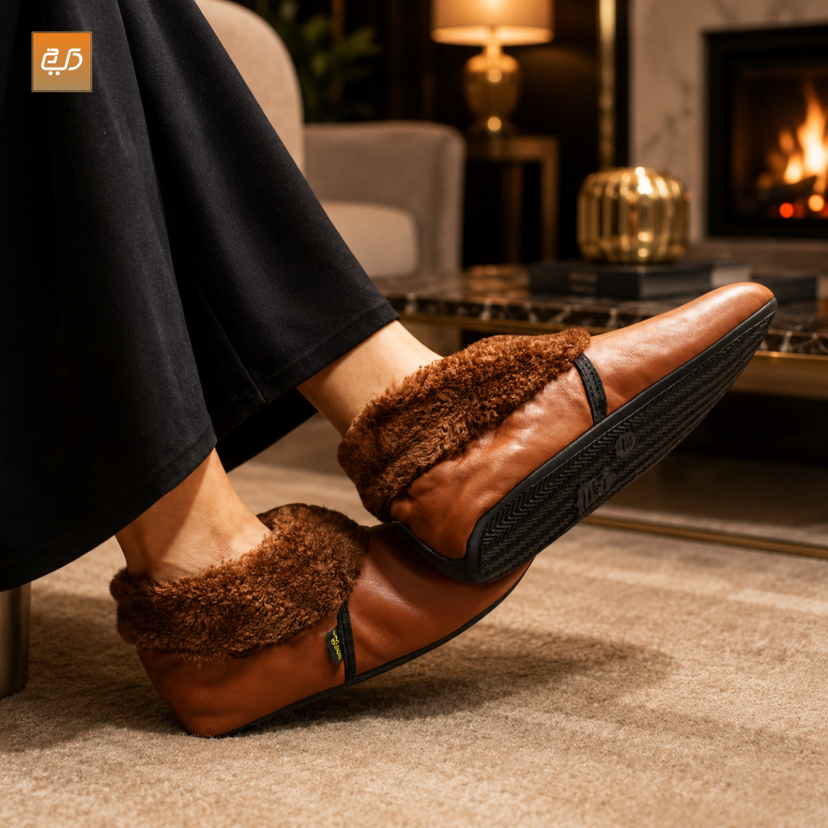Women Leather Socks | Khuffain