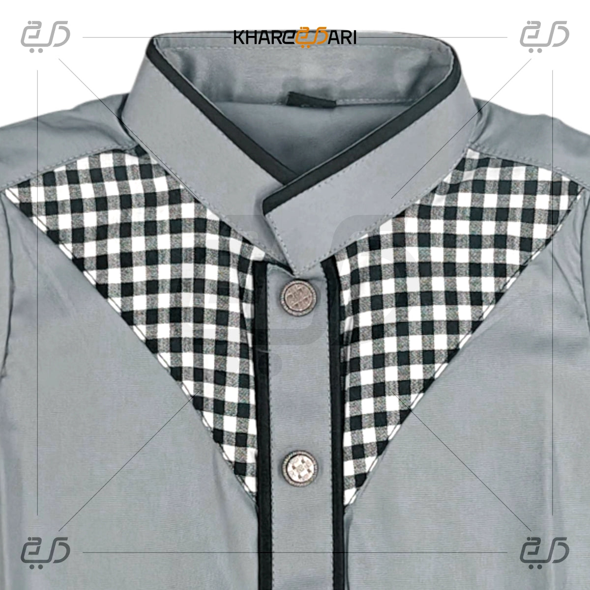 Modern Checked Panel Thobe