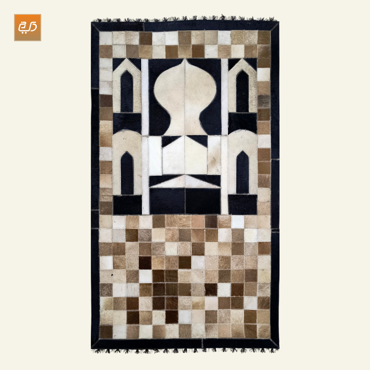 Premium Handmade Leather Janamaz | Goat Hair Patchwork