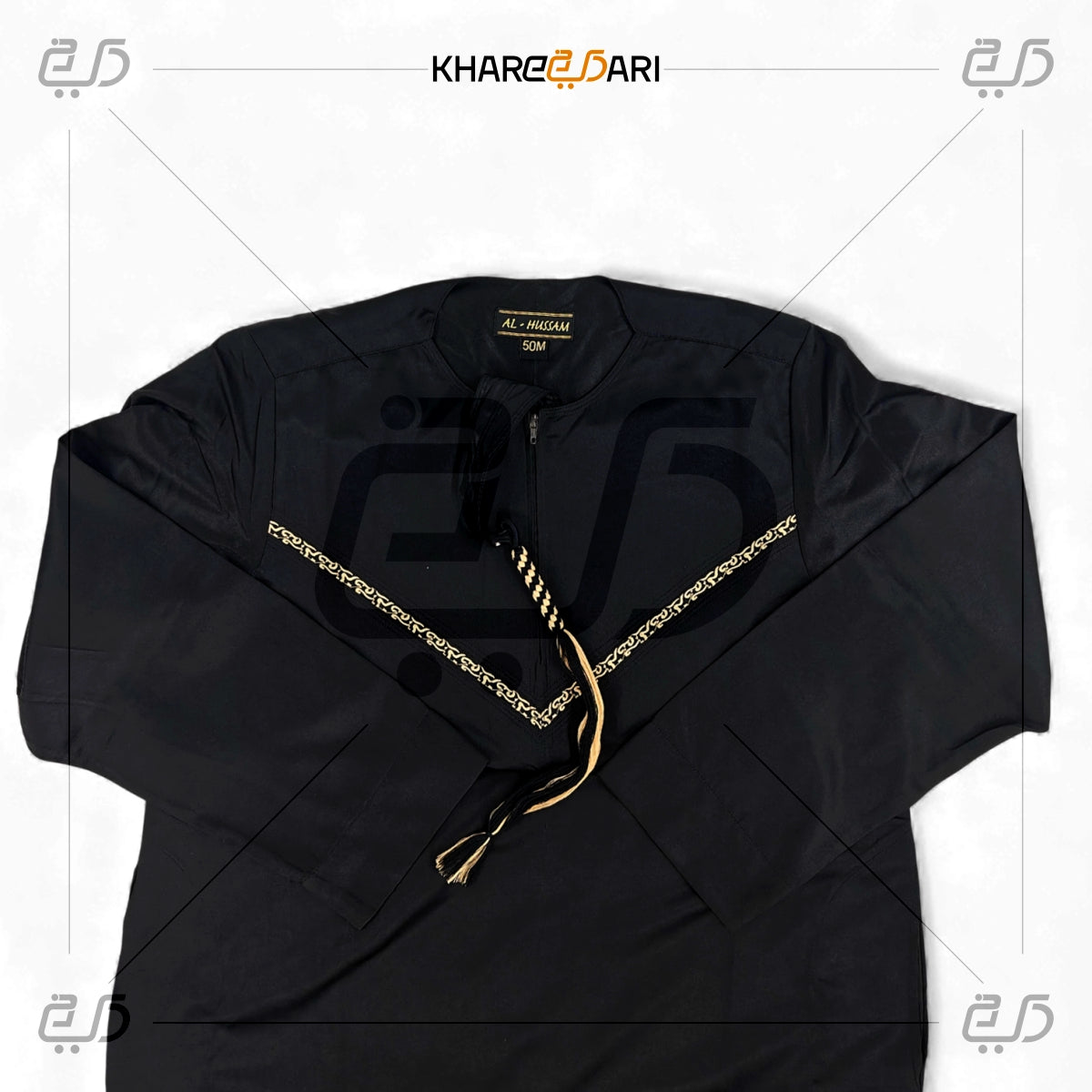 Black Omani Thobe for Men