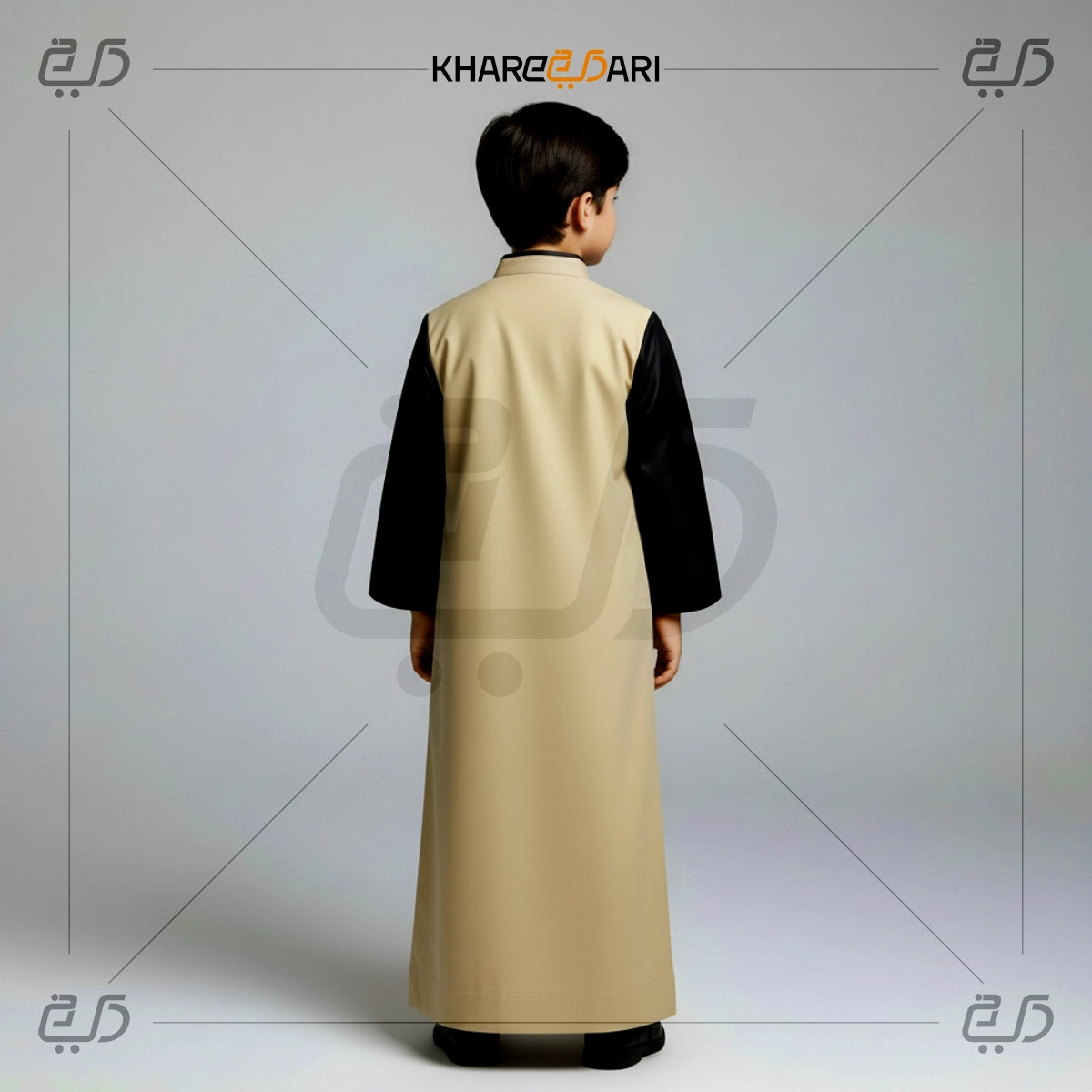 Begie Two-Tone Zip-Up Stylish Jubba