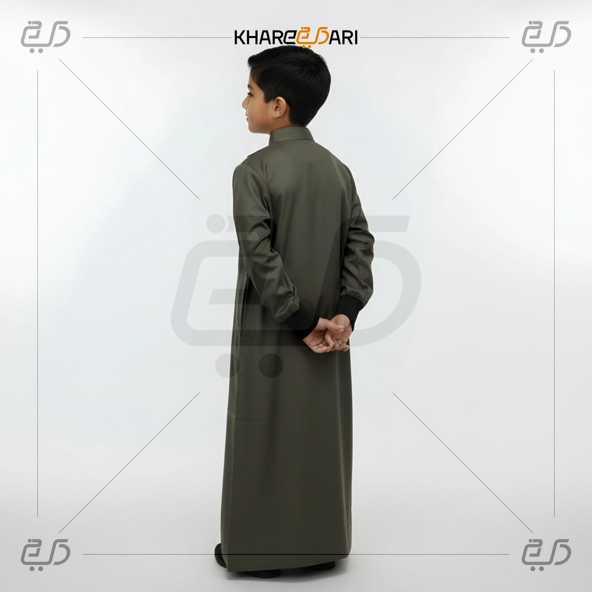 Tri-Color V-Panel Half-Zip Jubba For Kids