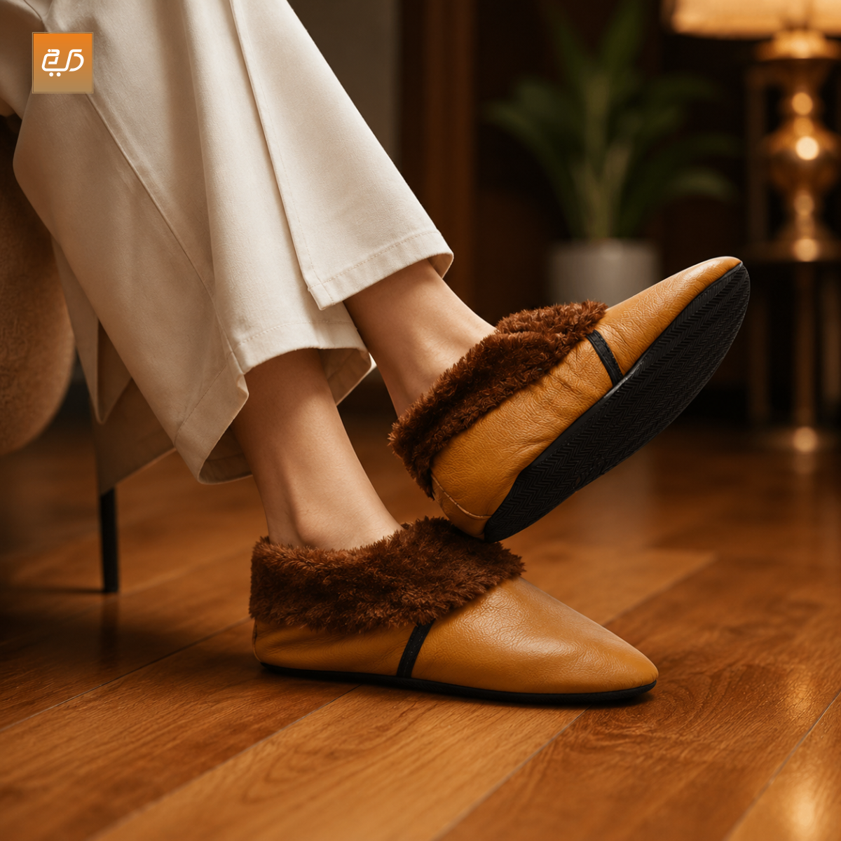Women Leather Socks | Khuffain