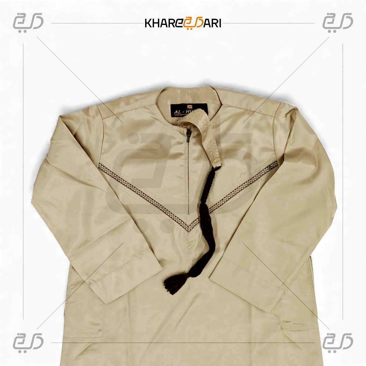 Light Beige Omani Thobe  For Kids