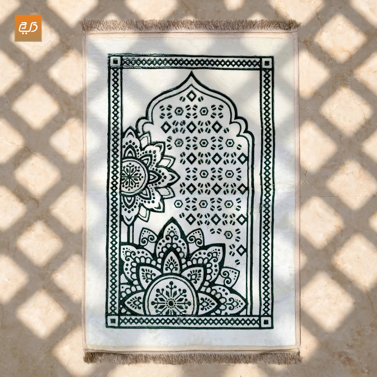 Ornate Floral Mandala Prayer Janamaz