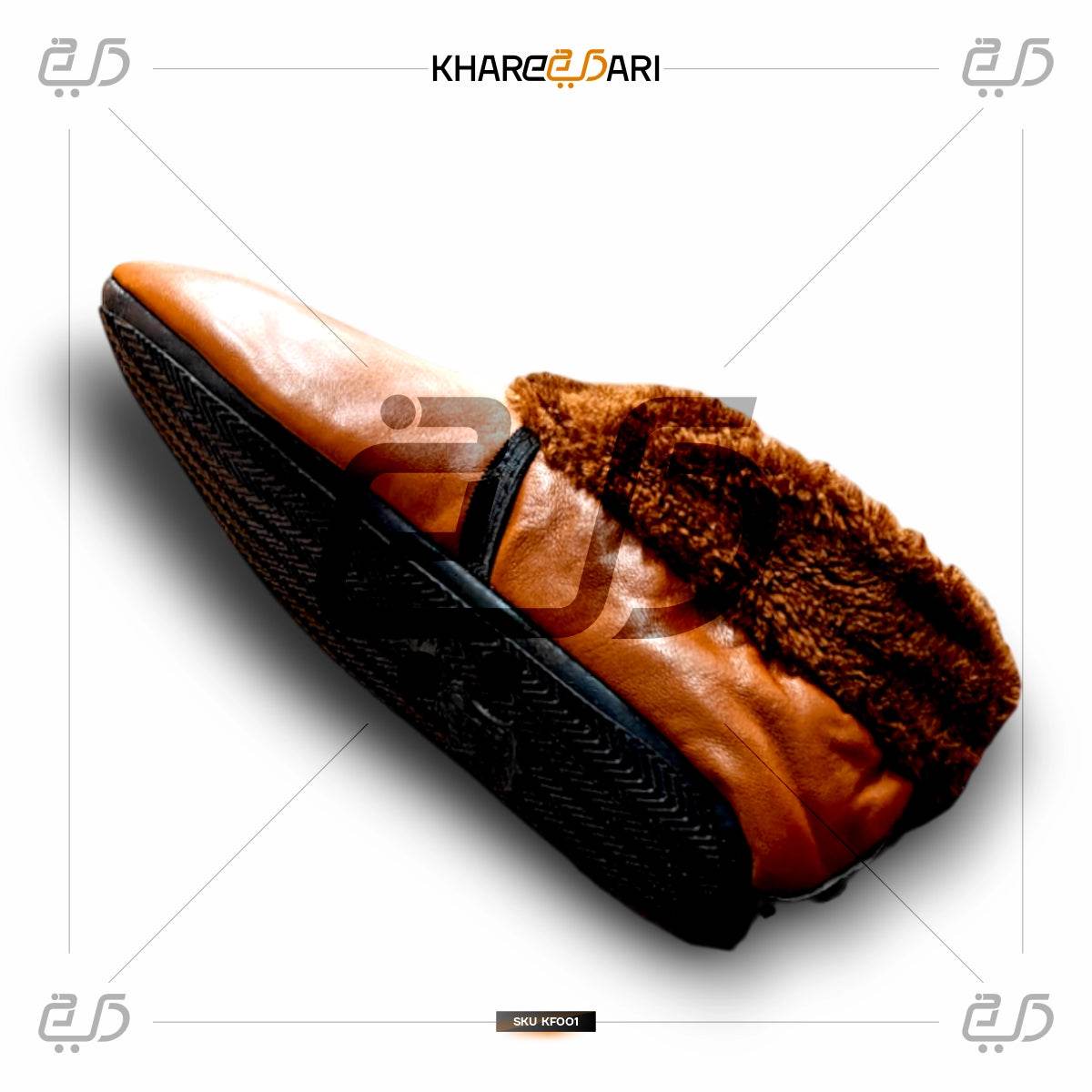 Winter Women Leather Socks | Khuffain|Warm Thermal Leather Lined Socks for Ladies - Khareedari 