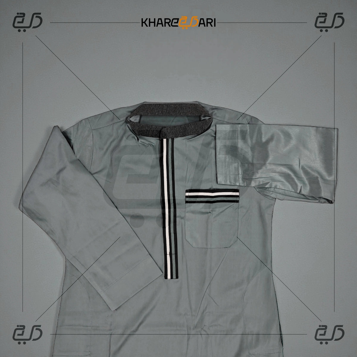 Modern Striped Panel Design Jubba