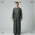 Olive Green Luxury Embroidered Men's Thobe