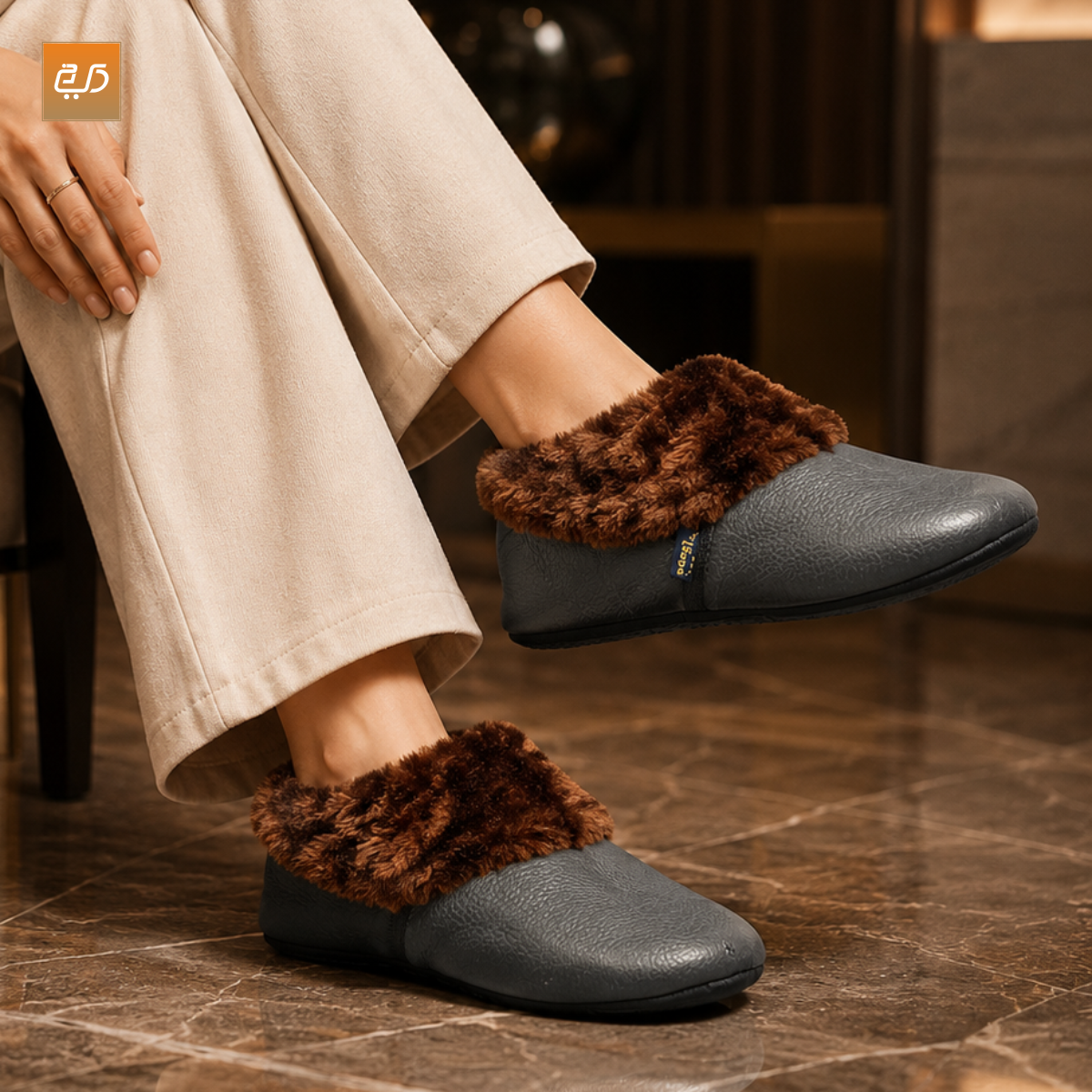 Women Leather Socks | Khuffain