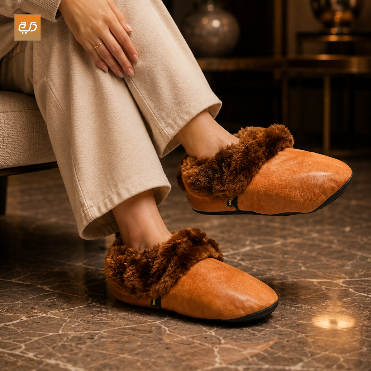 Women Leather Socks | Khuffain