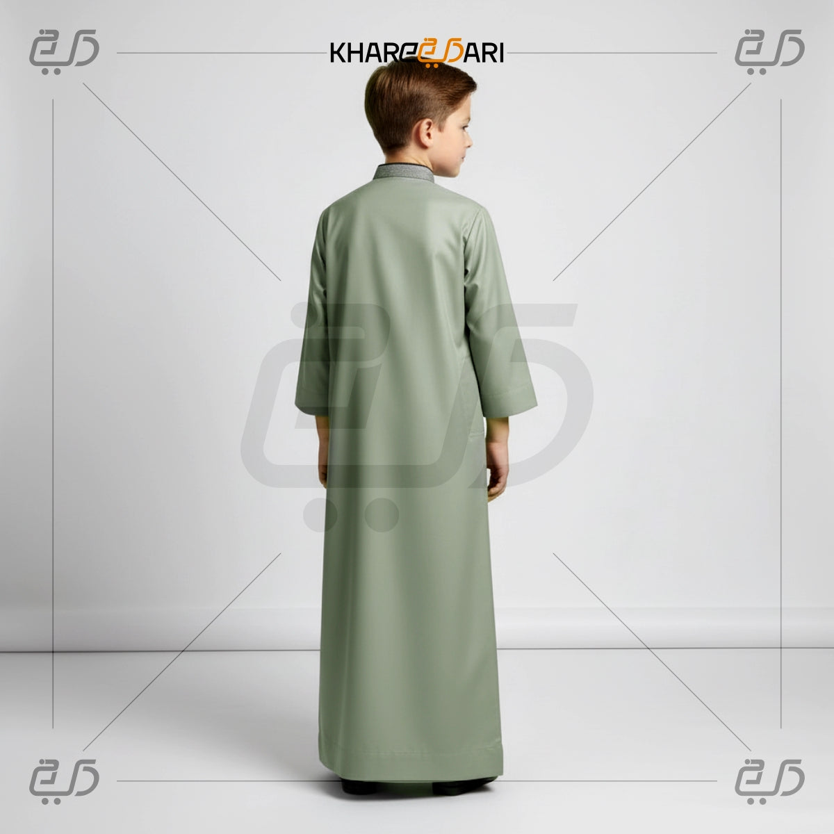 Classic Button Placket Jubba For Kids