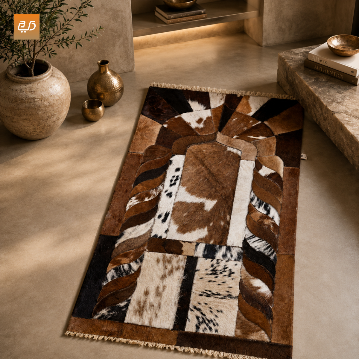 Handmade Leather Janamaz with Goat Hair