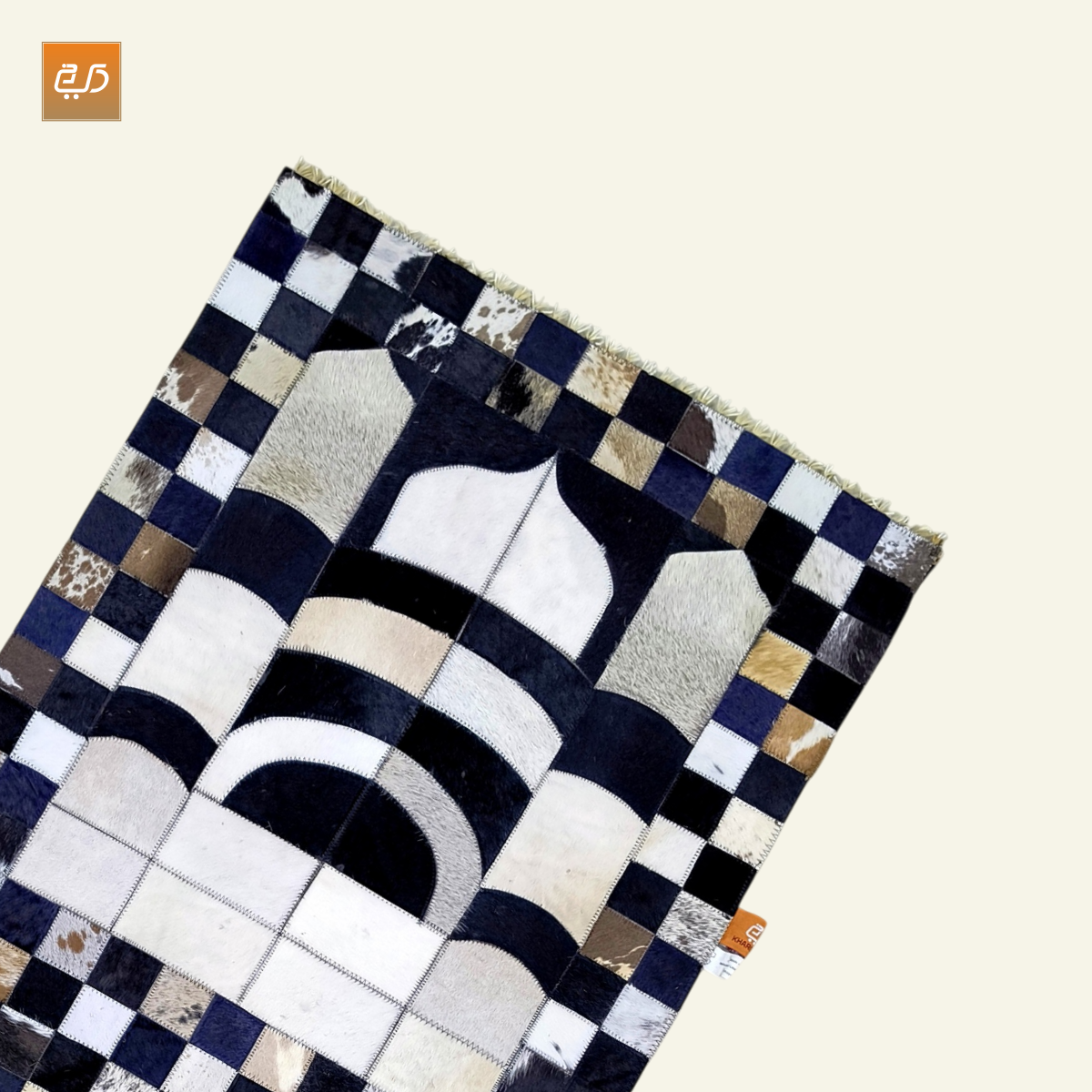 Patchwork Leather Janamaz | Real Goat Hair