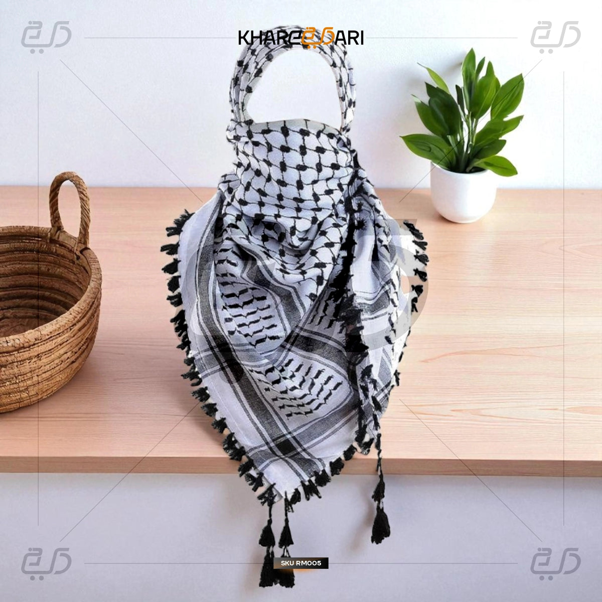 Traditional Palestinian Keffiyeh Scarf