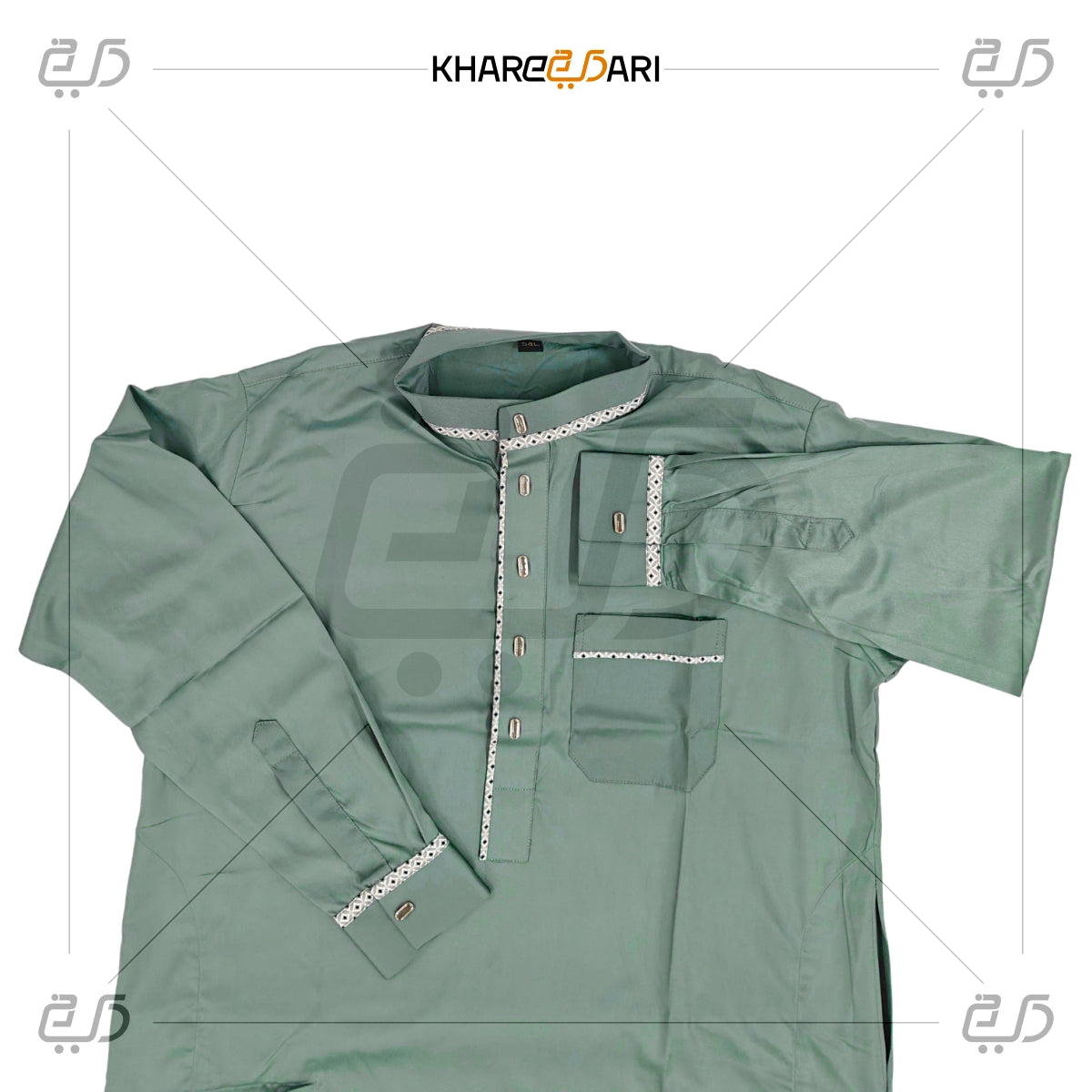 Saudi Classic Contrast Trim Jubba