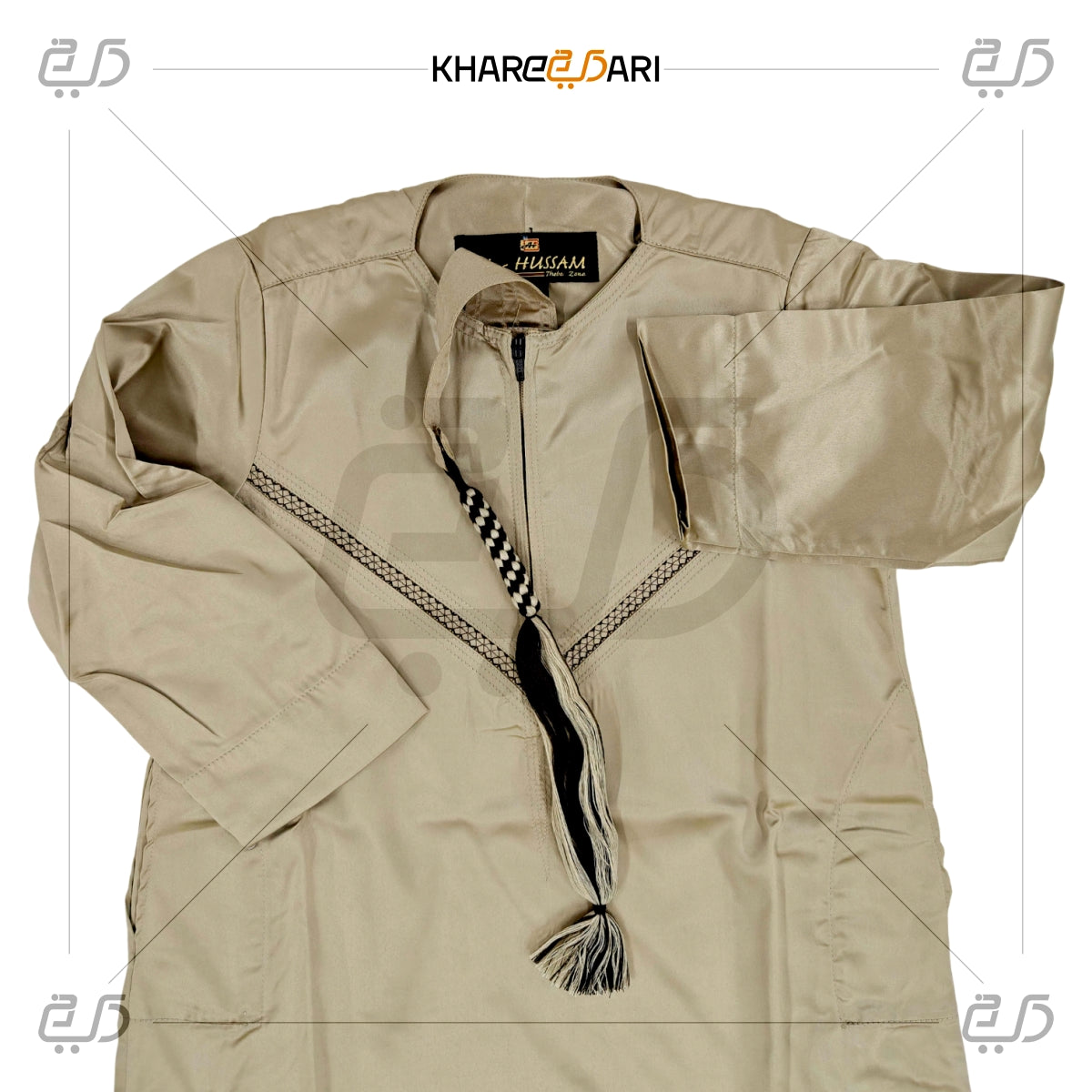 Light Gold Omani Style Jubba for Kids