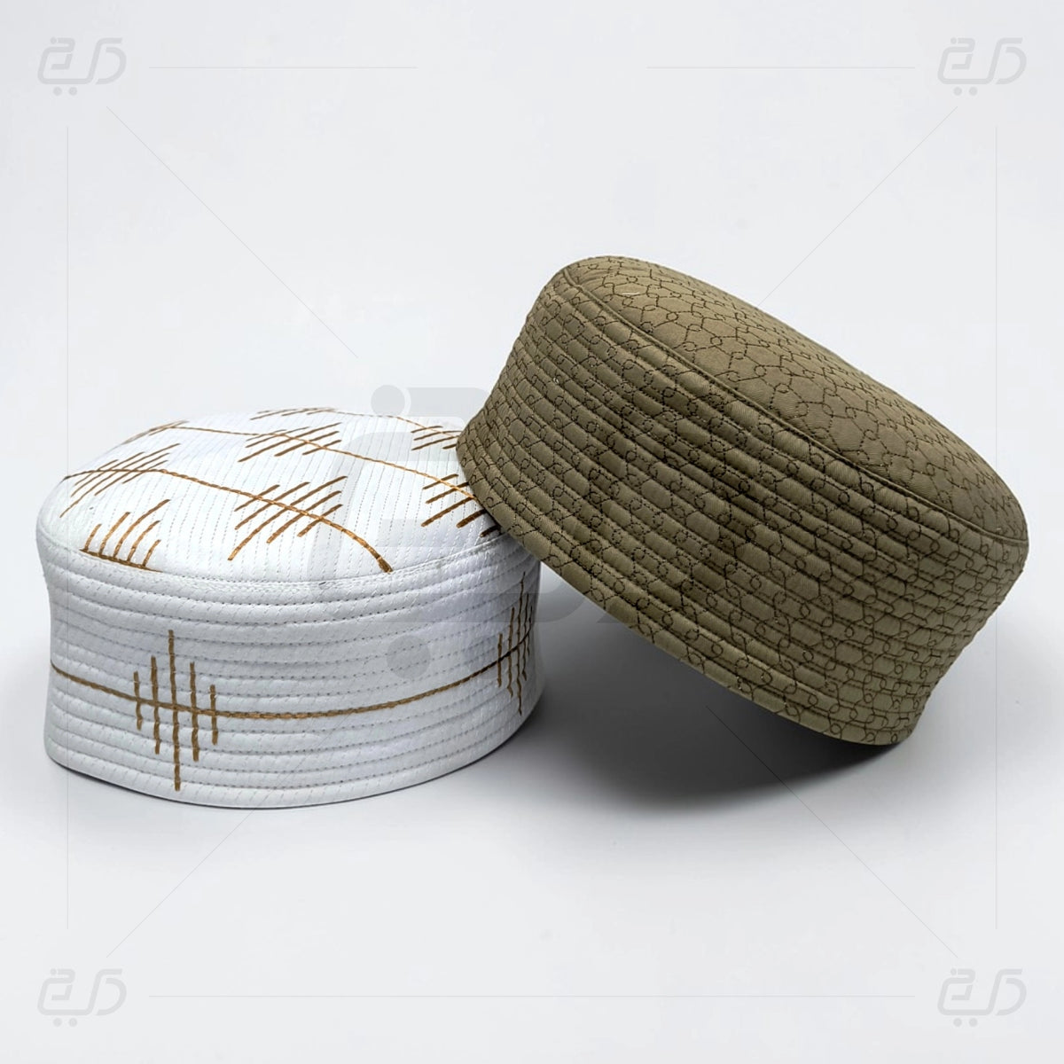 Gold Stitch Reversible Namaz Cap