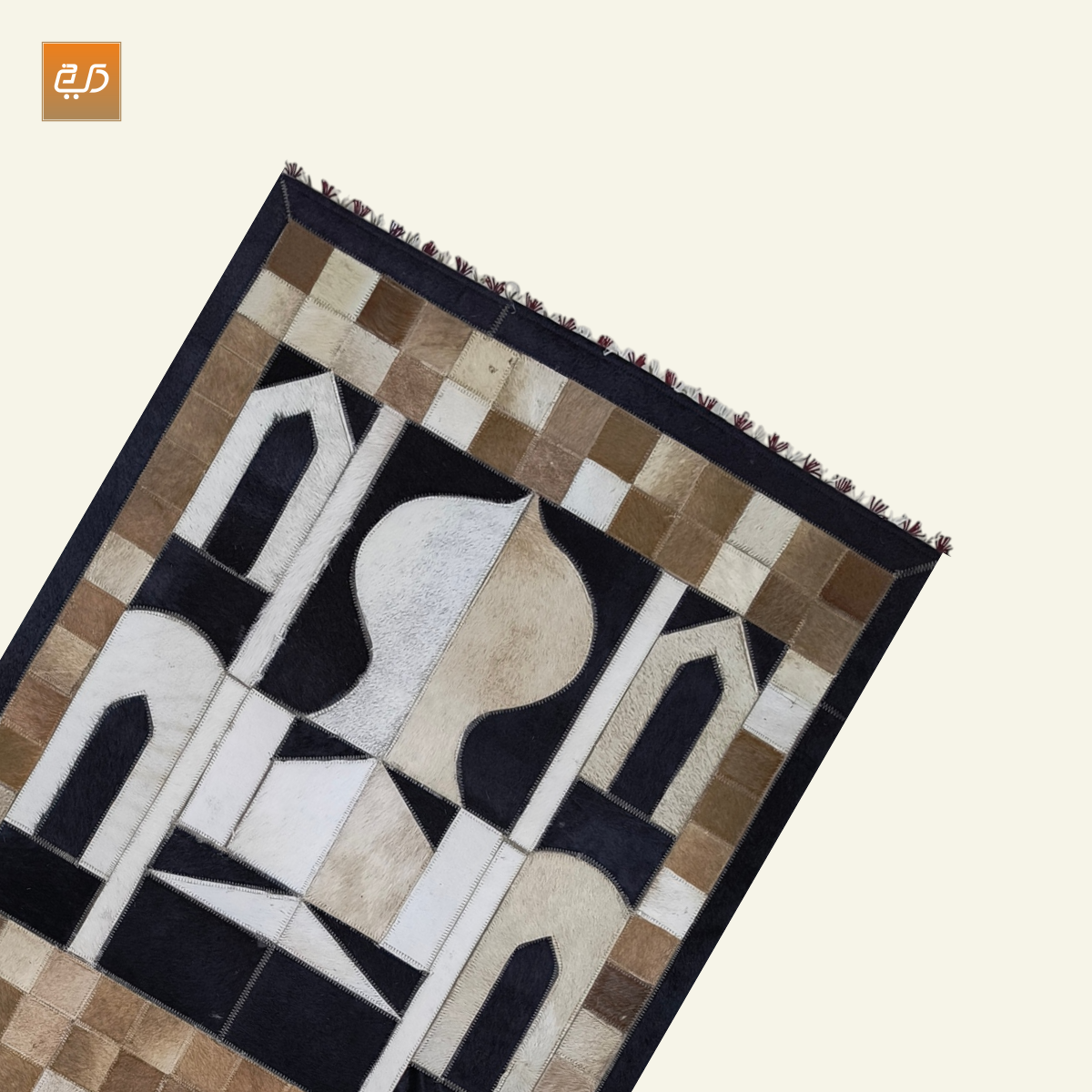 Premium Handmade Leather Janamaz | Goat Hair Patchwork